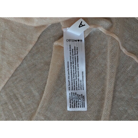 Eileen Fisher Womens Knit Top Size M Peach Light Orange Thin Lightweight Hi Lo - Picture 6 of 11